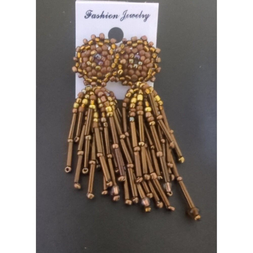 Shaggy Seed Bead Earrings